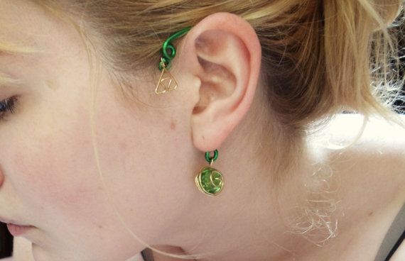 The Legend of Zelda Kokiri's Emerald Ear by TheUniqueVTBoutique, $25.00 Adjustable Spiral Ear Cuff, Handmade Adjustable Green Wrap Earrings, Adjustable Handmade Green Wrap Earrings, Whimsical Adjustable Wire Wrapped Ear Cuff, Green Handmade Ear Cuff For Gift, Whimsical Adjustable Ear Cuff As Gift, Whimsical Adjustable Ear Cuff For Gift, Unique Adjustable Spiral Wrap Earrings, Unique Adjustable Wire Wrapped Cartilage Earrings