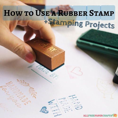 someone is stamping stamps on a piece of paper with the words how to use a rubber stamp