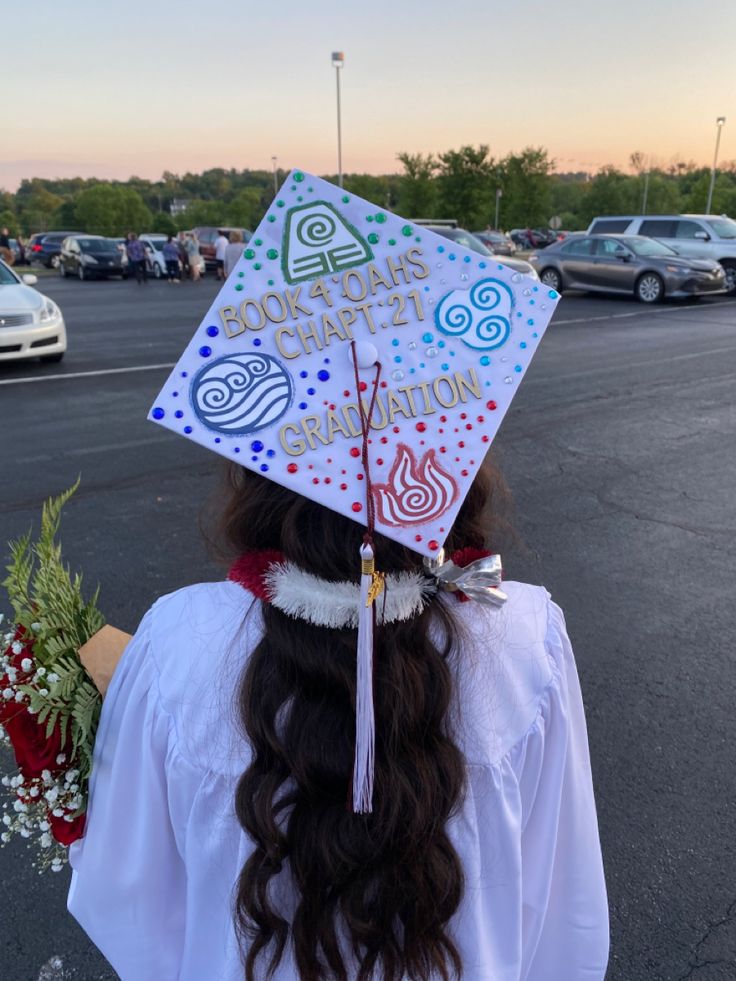 Grad Cap Ideas Avatar The Last Airbender, Bobs Burgers Grad Cap, Graduation Cap Ideas Atla, Graduation Cap Atla, Atla Decor, Httyd Graduation Cap, Jjk Graduation Cap, Hunger Games Graduation Cap, Avatar The Last Airbender Graduation Cap