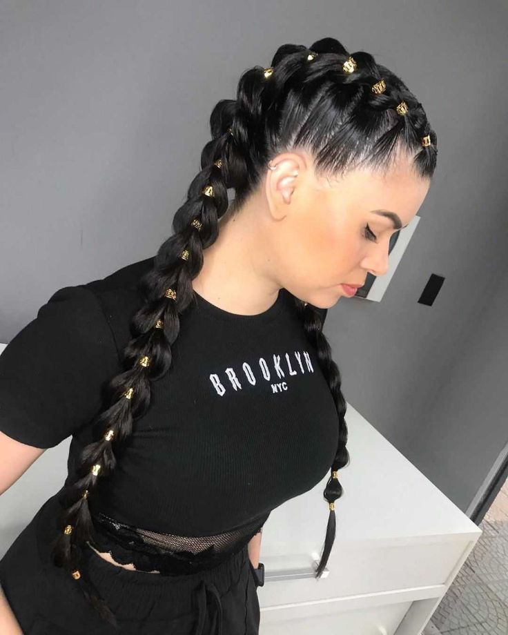 Hairstyles Buns, Two Braid Hairstyles, Rave Hair, Beautiful Braided Hair, Women's Hairstyles, Festival Hair, Cornrow Hairstyles, Hairdo For Long Hair, Braids For Long Hair