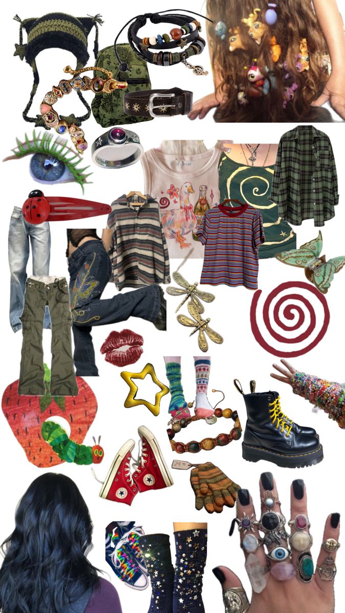 The Very Hungry Caterpillar Aesthetic, Very Hungry Caterpillar Aesthetic, Coraline Clothes Aesthetic, Hungry Caterpillar Aesthetic, Coraline Outfit Ideas, Caterpillar Aesthetic, Whimsical Fits, Coraline Style, Coraline Outfit