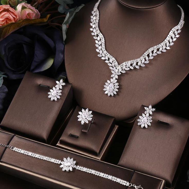 |200001033:200004861 Hair Accessories Crown, Ring And Bracelet, Bride Jewelry Set, Womens Silver Jewelry, Wedding Jewelry Set, Bridal Necklace Set, Prom Jewelry, Cubic Zirconia Jewelry, Women's Jewelry Sets