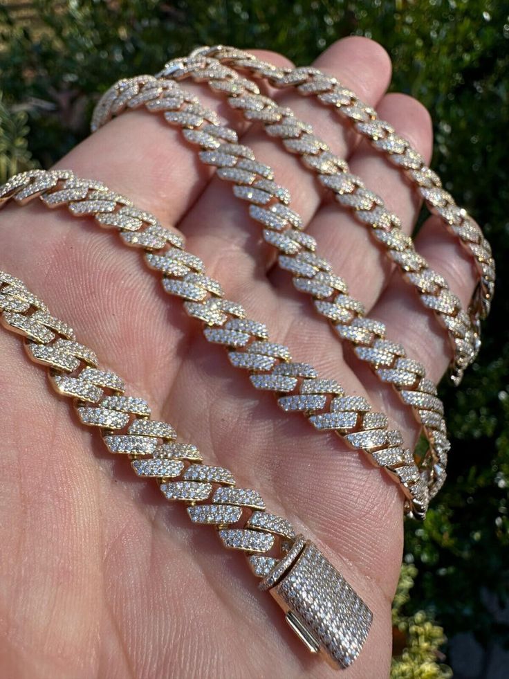 Men's or Ladies Miami Cuban link chains made with MOISSANITE STONES - passes diamond tester
Solid 14k gold!
Same exact look as natural diamonds at a FRACTION of the price!!!
 
VVS clarity. D Color. Excellent Cut LOOKS JUST LIKE NATURAL DIAMONDS
PASSES DIAMOND TESTER 
Both pen & basic Xray tester...Shows up as moissanite on more advanced testers
Comes with GRA certificate
 
 
Solid gold!
Quality handmade piece! MADE IN ITALY!!! 
ALL SOLDERED LINKS Gold Cuban Link Iced Out Diamond Necklace, Gold Iced Out Cuban Link Diamond Necklace, Diamond Cuban Link Necklaces For Anniversary, Cuban Link Diamond Necklaces For Anniversary, Cuban Link Diamond Necklace With Diamond Accents For Anniversary, Cuban Link Diamond Necklaces For Anniversaries, Anniversary Cuban Link Diamond Necklace With Accents, Anniversary Diamond Necklace With Cuban Link, Diamond White Cuban Link Jewelry For Anniversary