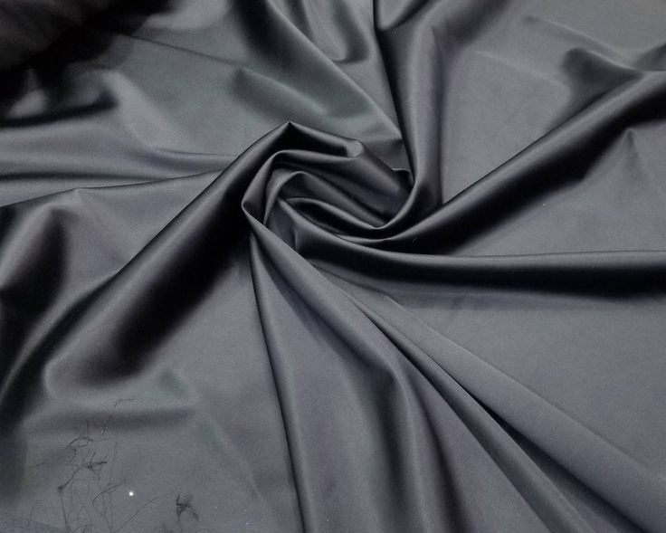 Italian Stretch Satin  Black color 50" wide usable for apparel accessories and interior designs. by Virginfabrics on Etsy Silk Chiffon Fabric, Costumes Dance, Fabric Suppliers, Metallic Fabric, Silk Organza, Stretch Satin, Gorgeous Fabrics, Off White Color, Couture Collection