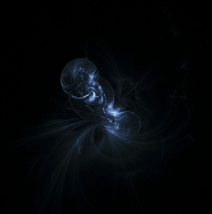 an abstract blue and black background with swirls in the middle, on a dark background