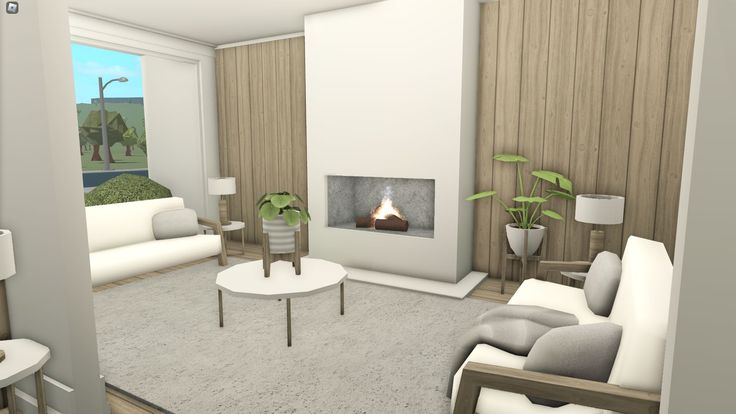 a living room filled with furniture and a fire place in the middle of it's walls