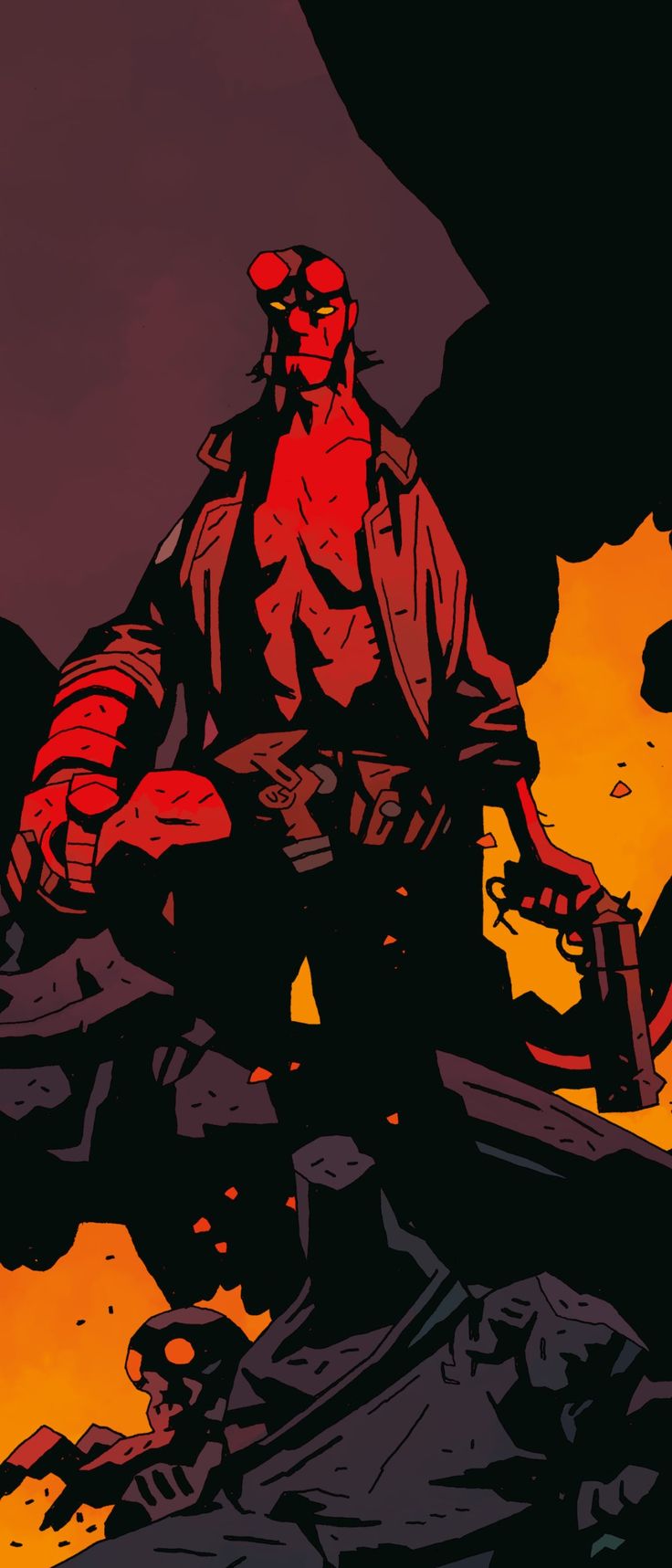 Hellboy Wallpaper, Geeky Wallpaper, Mignola Art, Hellboy Comic, Anthem Game, Mike Mignola Art, Hellboy Tattoo, Hell Boy, Hellboy Art