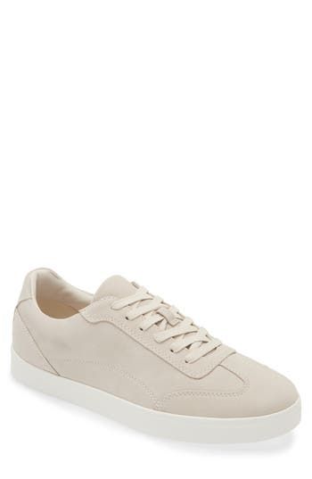 Rich pebbling brings texture and distinction to a leather sneaker styled in a versatile solid with a lace-to-toe profile keeping the look classic and simple. Lace-up style OrthoLite® footbed Leather upper and lining/rubber sole Imported Removable insole Classic Beige Sneakers With Textured Sole, Classic Cream Sneakers With Laces, Classic Cream Suede Sneakers, Cream Leather Sneakers With Speckled Midsole, Classic Cream Sneakers With Cushioned Footbed, Cream Sneakers With Cushioned Footbed For Everyday, Everyday Beige Low-top Sneakers, Beige Leather Sneakers With Speckled Midsole, Classic Beige Sneakers