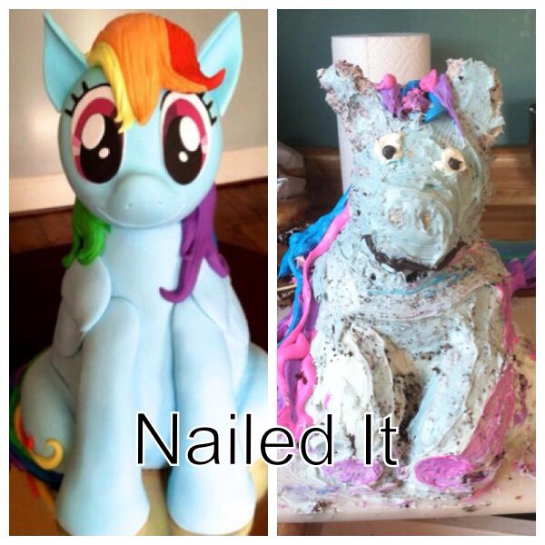 three different pictures of stuffed animals with caption that says nailed it, not made