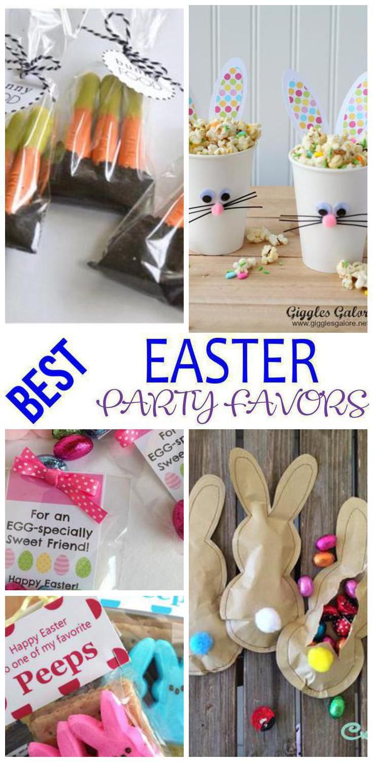 easter party favors with bunny ears on them