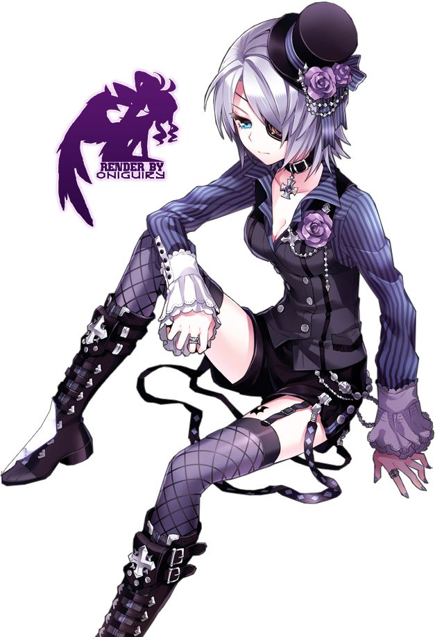 an anime character with white hair and black boots sitting on the ground, holding her leg up