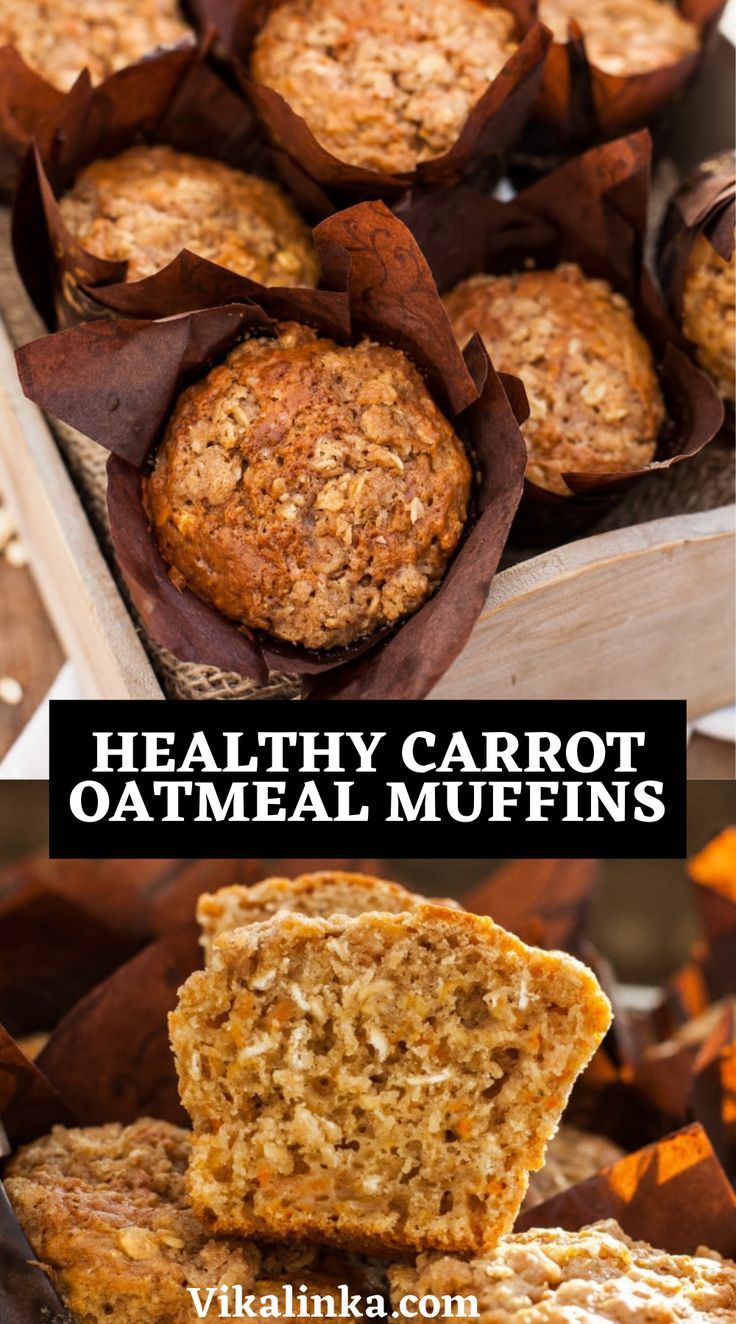 healthy carrot oatmeal muffins are the perfect breakfast treat