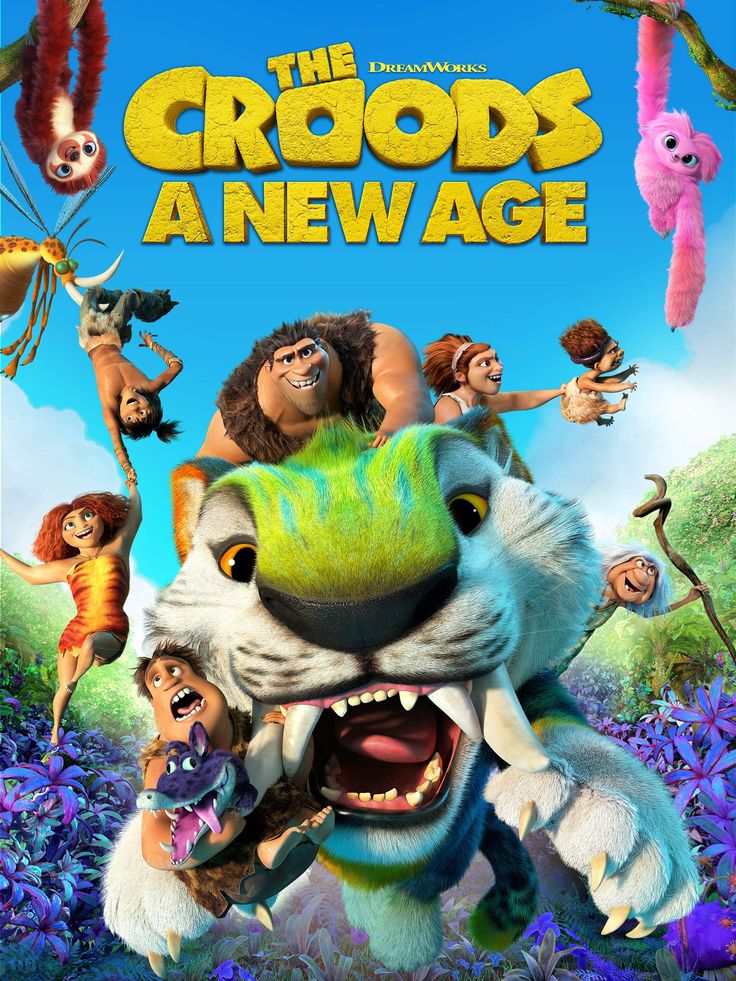 the croods and the new age movie poster with an image of a tiger