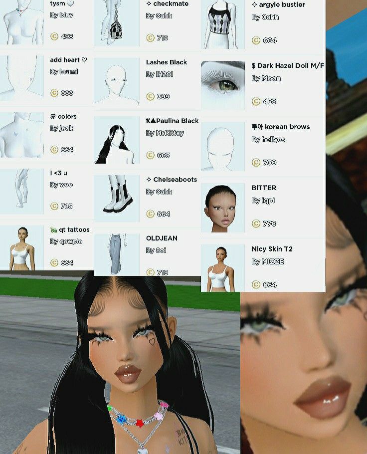 an animated image of a woman's face and body with various facial expressions on it