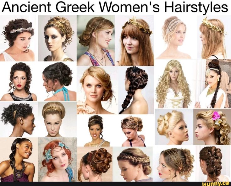 Ancient Greek Women's Hairstyles - ) Greek Hairstyles Goddess, Ancient Greek Hairstyles, Ancient Greece Women, Ancient Greek Dress, Lady Hairstyles, Greek Hairstyles, Ancient Greek Costumes, Greek Goddess Hairstyles, Roman Hair