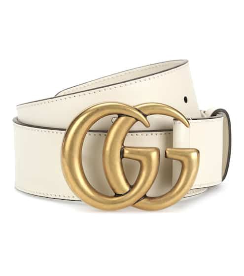 Embellished leather belt | Gucci Gucci Belt Sizes, Belt Gucci, Red Belt, White Belt, Fashion Belts, Chain Crossbody Bag, Brown Belt, Gucci Belt, Gold Letters