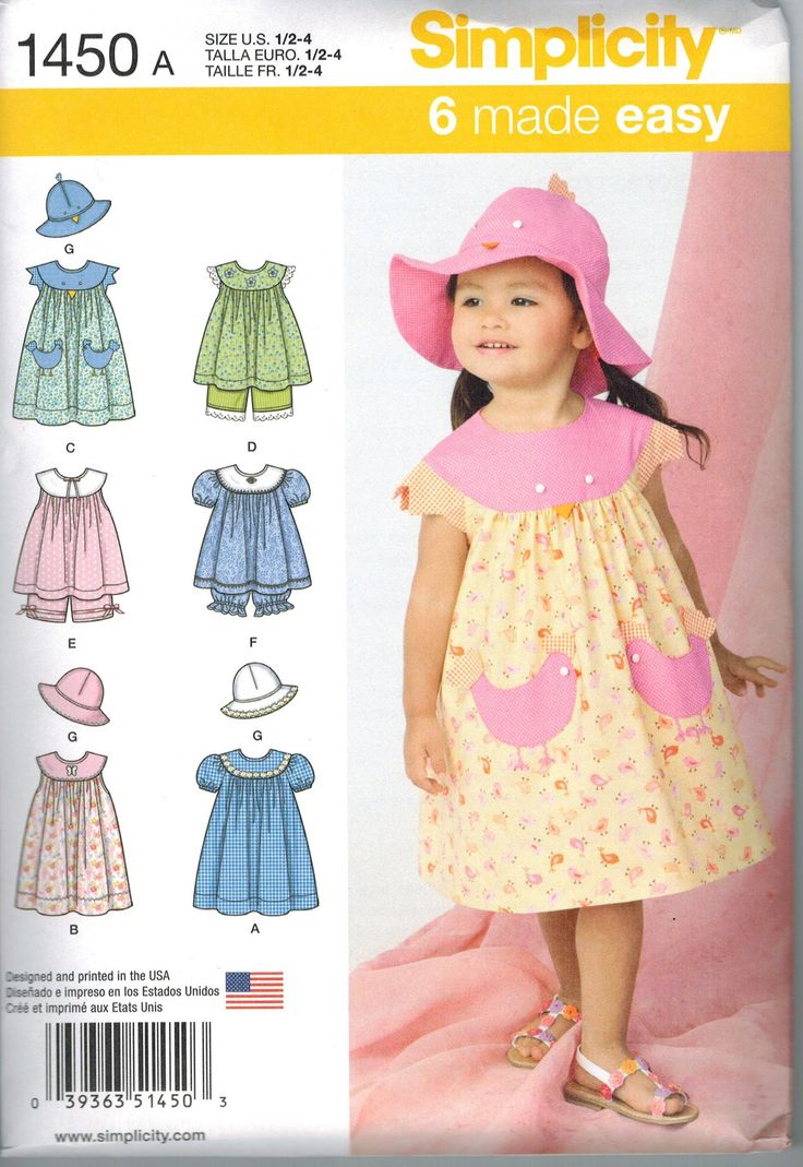 PRICES MAY VARY. Includes sewing templates, instructions, and sizing guides for (6) dresses, (2) hats, and (2) pairs of underwear. Sewing pattern for girls can be made in sizes 1/2, 1, 2, 3, and 4 Simple to create, these patterns are a cute and hassle-free way to make customized clothing for your little one. All items can be made with a variety of trims and appliques. Instructions come in English, Spanish, and French an pattern was made in the USA. Toddler Dress Patterns, Girls Clothes Patterns, Classic Clothes, Childrens Sewing Patterns, Hat Patterns To Sew, Sewing Patterns Girls, Girl Dress Patterns, Baby Clothes Patterns