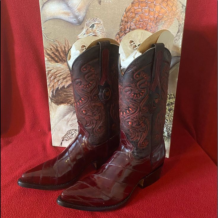 Brand New In Box With Shopping Bagbeautifully Handcrafted Mexican Made Cuadra Western Boots Style Anguila Vino Three Sizes Available Three Pair Of Size 6 Men’s Three Pair Of Size 6 1/2 Men’s Merrell Hiking Boots, Belleville Boots, Motorcycle Riding Boots, Mens Motorcycle Boots, Black Moto Boots, Cowboy Boots Mens, Brogue Boots, Ariat Boots, Steel Toe Work Boots