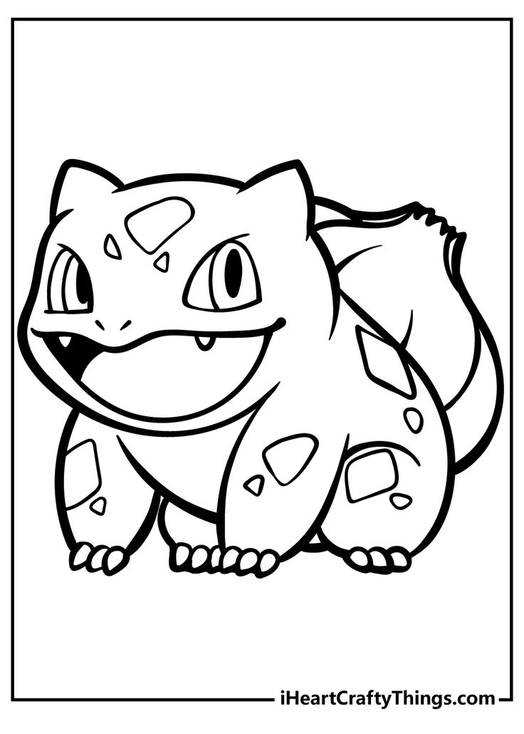 an outlined image of a cartoon character from pokemon