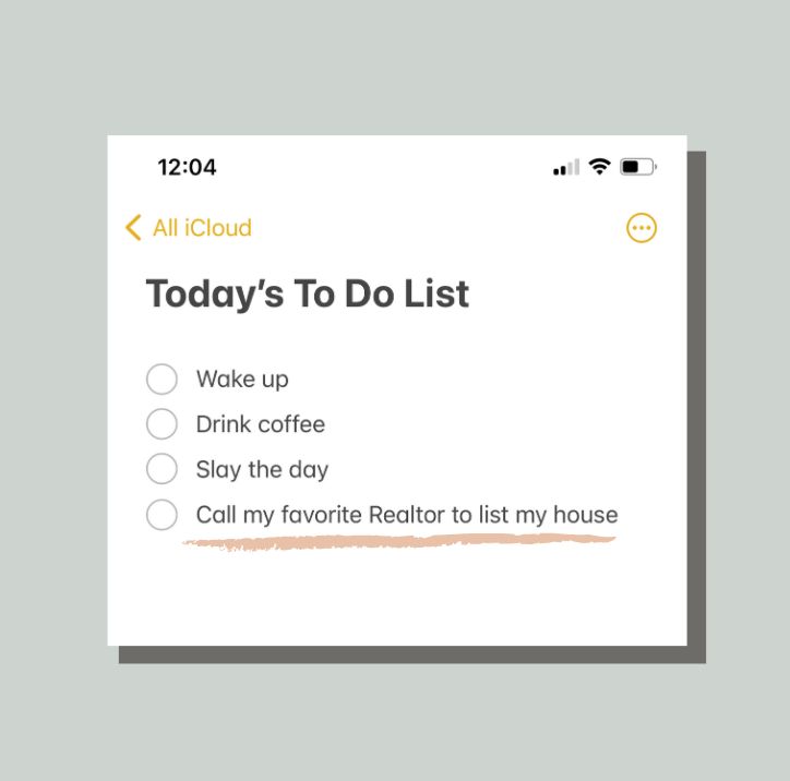 a white postcard with the words today's to do list on it