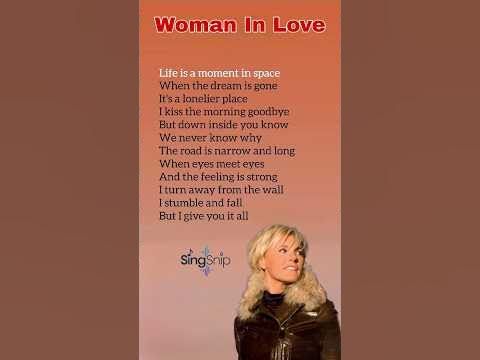 a woman in love poem with an orange background