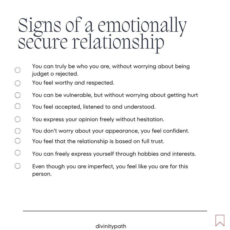 a sign that says signs of a emotionally secure - relationship