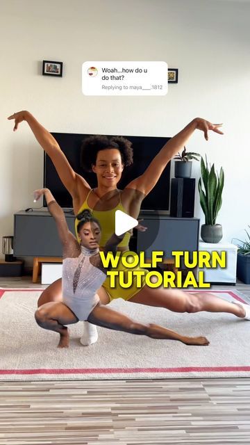 two women in leotards doing yoga on the floor