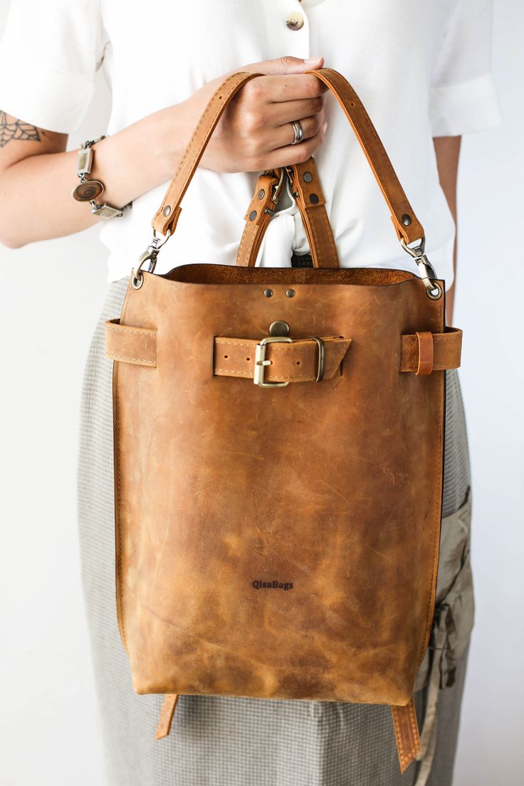 Vintage Leather Bag, Handmade Leather bag for women, Convertible Bag, Backpack Purse, Leather Purse Leather Work Bag Women, Small Leather Backpack, Brown Backpack, Mini Leather Backpack, Suede Backpack, Vintage Leather Backpack, Leather Laptop Backpack, Brown Backpacks, Brown Leather Backpack