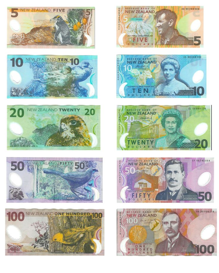 five different bills are shown in this image