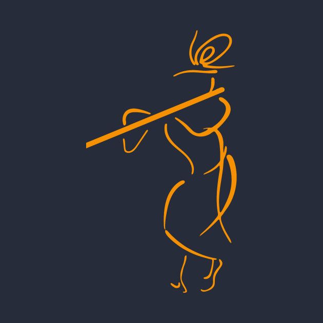 an orange and black drawing of a woman holding a baseball bat in her right hand