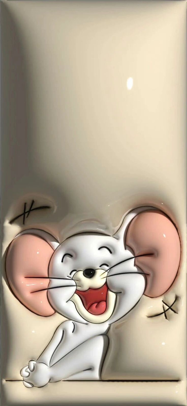 an image of a cartoon mouse smiling