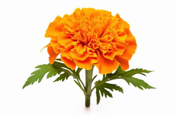 an orange flower on a white background