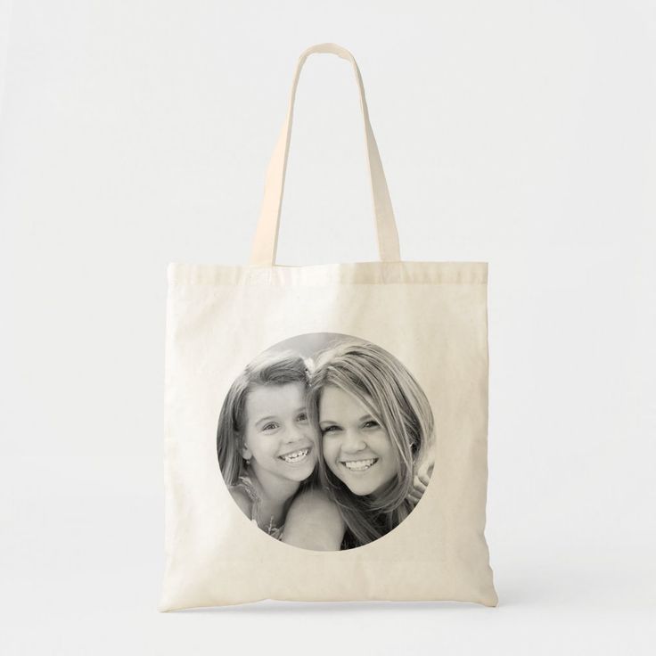 Cute Personalized Tote Bag with Your Custom Photo in a Round Circle Frame Border. This would make a great gift for family, friends, parents, and grandparents! Personalized Gift White Bag, Personalized Bags For Mother's Day Gift, Personalized White Bags For Everyday Use, Personalized White Bag For Mother's Day, Personalized White Bags For Mother's Day, Personalized Everyday Use Bags For Mother's Day, Personalized White Shoulder Bag For Everyday Use, Personalized Rectangular Bag For Mother's Day, Personalized White Tote Shoulder Bag