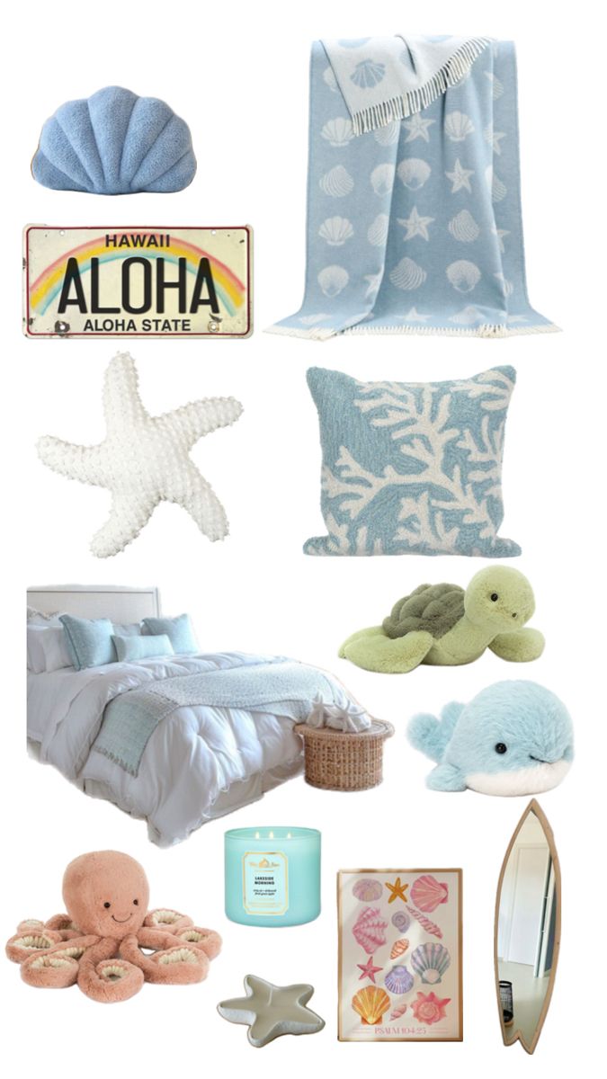 a collage of various items that include blankets, pillows, and other things to decorate