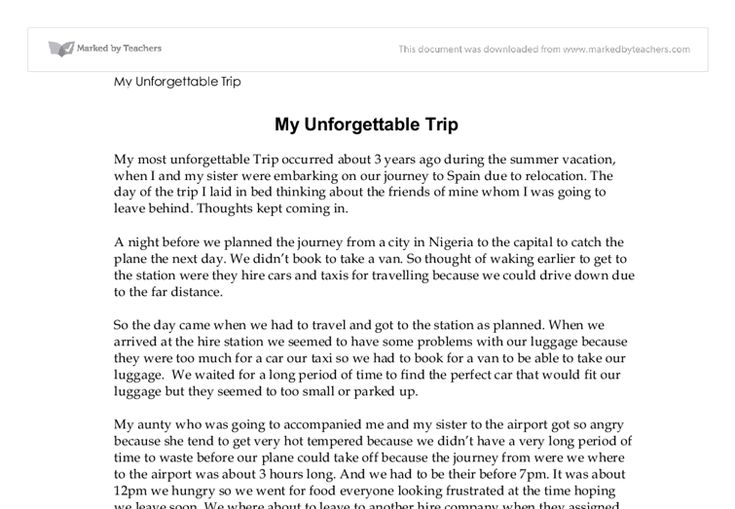 an image of a book page with the title'my unforgettable trip '