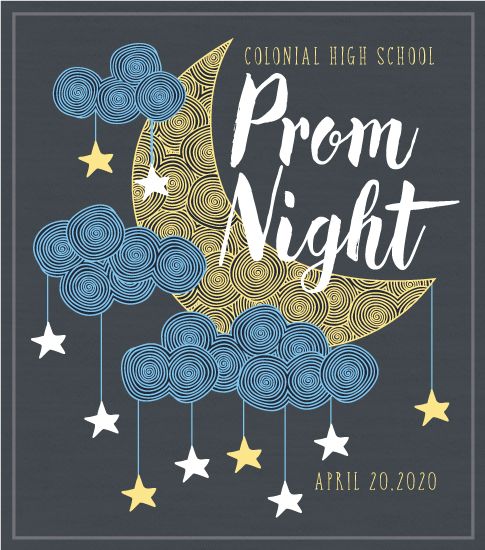 the poster for prom night at colonial high school on friday, march 20, 2020