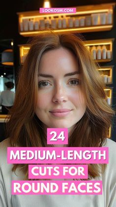 Hair Lengths For Face Shape Round, Haïr Cut For Medium Length Hair, Trendy Women Haircut, Haircut For Round Face Shape Women, Haircut For Women Round Face, Bob Cut Medium Length, Layered Haircuts For Medium Hair Round Face, Medium Haircut Ideas For Women, Haircut For Middle Hair