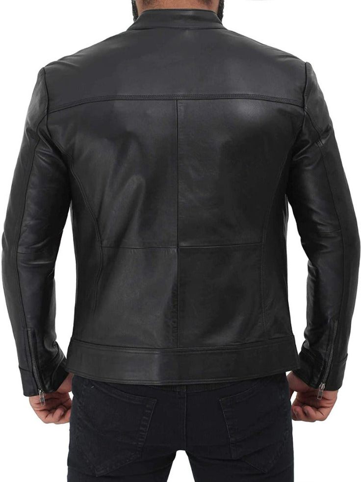 Introducing our Black Cafe Racer Jacket – a true masterpiece for leather enthusiasts! Crafted with precision and passion by our skilled artisans with over 50 years of experience, this jacket is a timeless symbol of exceptional craftsmanship and style. 🔥 Expertly Crafted: Ever wondered what it feels like to wear a jacket made by true craftsmen? Our artisans pour their expertise into every stitch, ensuring each piece is a work of art. 💎 Premium Quality: Indulge in the lavish softness of first-qu Urban Leather Jacket For Fall, Long Sleeve Leather Jacket For Urban Adventures, Leather Jacket For Urban Adventures, Urban Leather Biker Jacket For Spring, Leather Long Sleeve Jacket For Urban Adventures, Spring Urban Leather Biker Jacket, Urban Leather Jacket For Urban Adventures, Leather Outerwear For Fall Urban Adventures, Leather Jacket With Zipper Closure For Urban Adventures