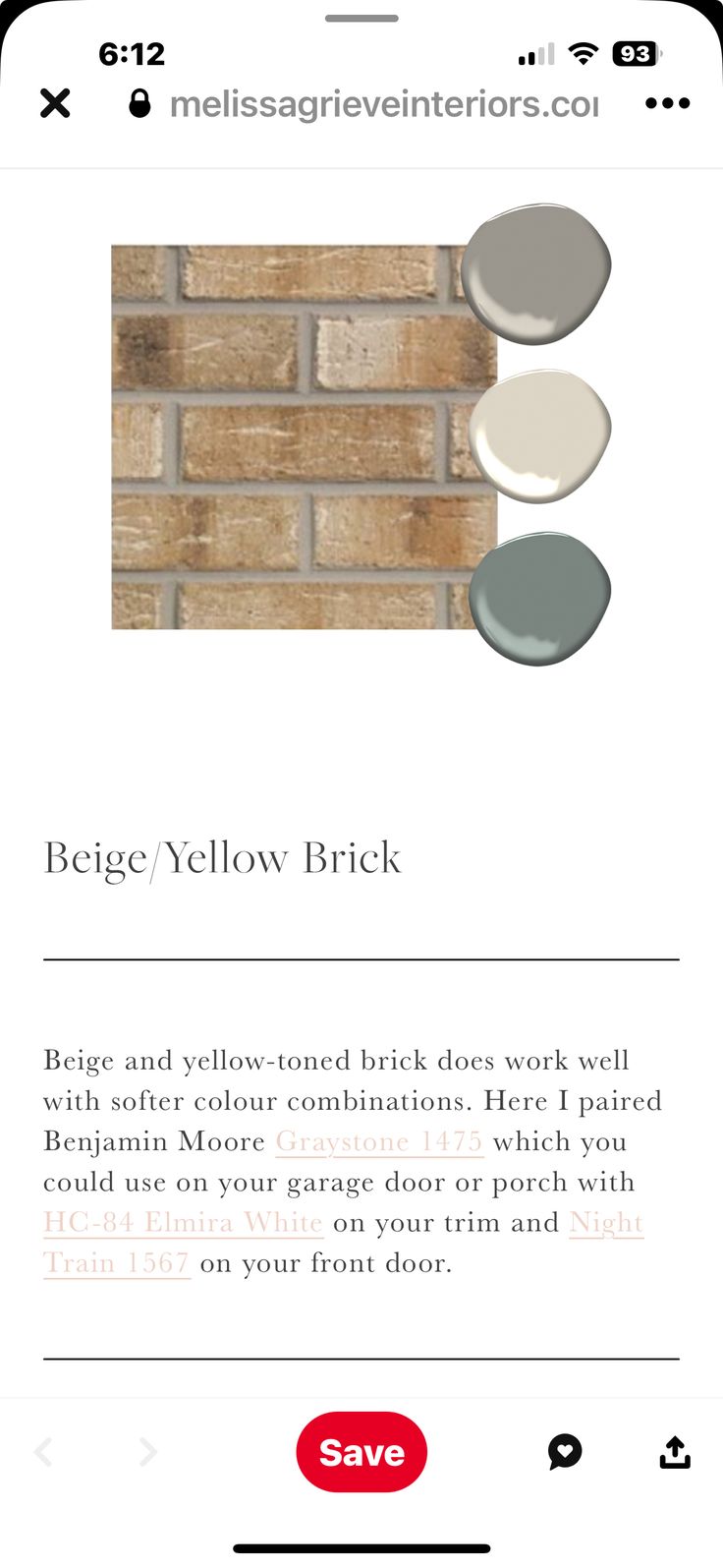 a brick wall that has been painted white and grey with the words beje yellow brick