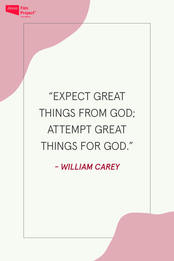 a quote from william cary about great things