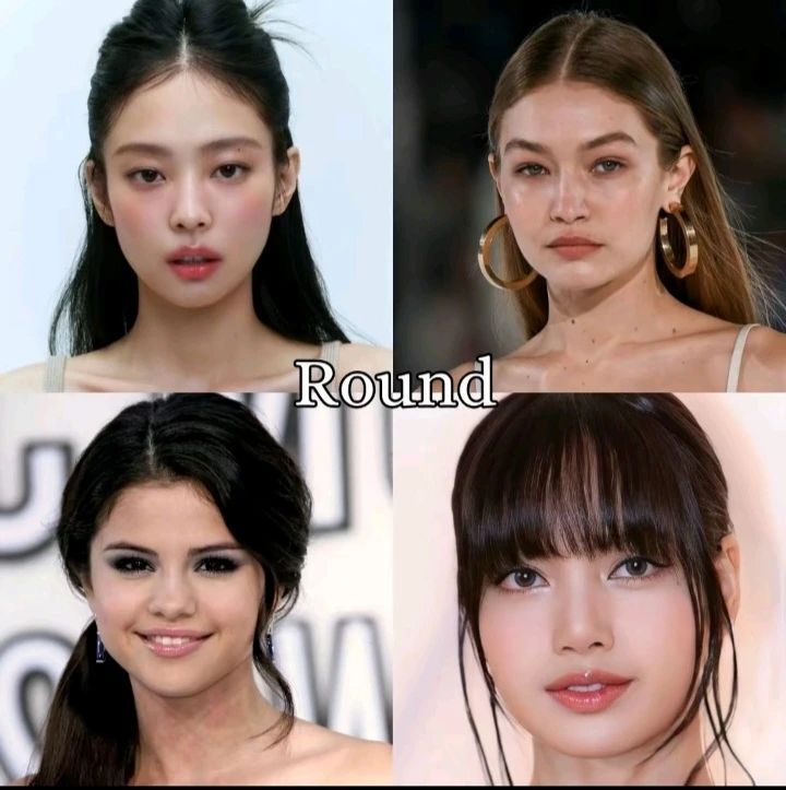 Different face shapes💫. . . . . . #MakeupQuiz #BeautyMatch #GlowUp#Makeup Challenge #GlowUpJourney #celebrity #FacialFeatures #FaceShapeMakeup #faceshape #viral #viral #fyp Round Face Actress, Makeup Round Face Shape, Beauty Types, Round Face Celebrities, Woman Energy, Types Of Faces Shapes, Hair For Round Face Shape, Round Face Makeup, Different Face Shapes