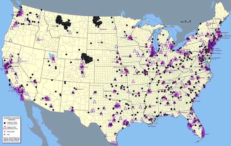 a map with many locations in the united states that are purple and black, which is labeled