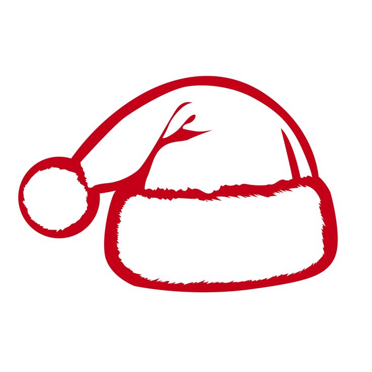 a red santa hat on a white background