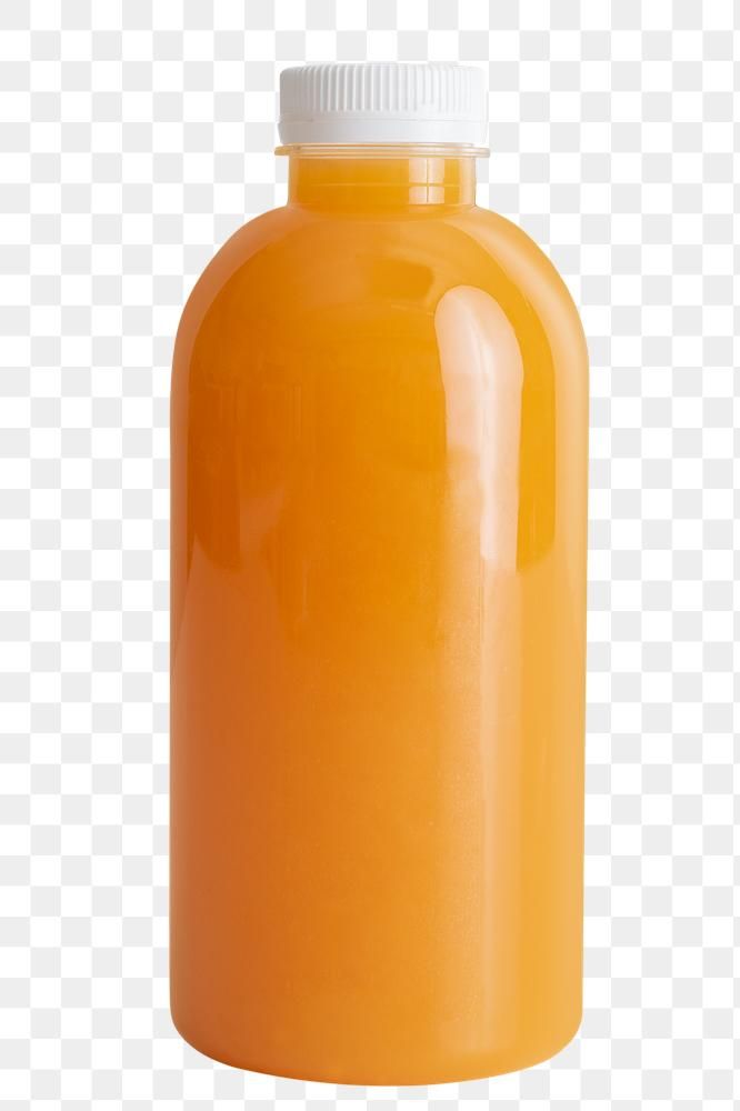 an orange plastic bottle with a white cap on the top, transparent background png