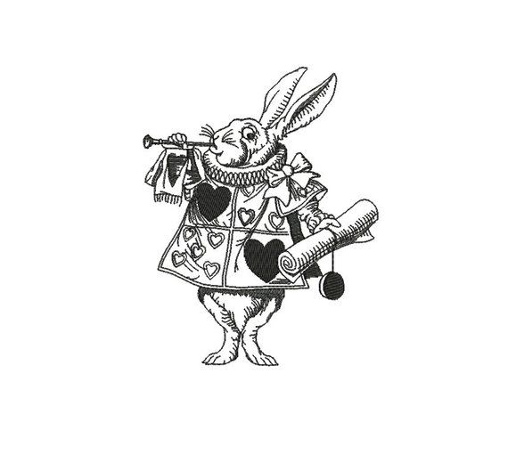 an ink drawing of a rabbit holding a baseball bat and wearing a dress with hearts on it