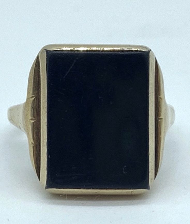 The past will always return in the fashion world and this piece is back for round two! In the 1920's ladies of class wore the most opulent dresses with jewelry to match. As the years continued, jewelry makers tailored pieces to fashion and trends which resulted in affordability for style. Presenting this fantastic Vintage 14k Gold Square Black Onyx Shield Statement Ring Featuring Eclectic Step Inspired Design. Unfortunately this piece is not marked but has been tested and confirmed a minimum of Round Two, Promotional Events, Bow Earrings, Fashion World, Jewelry Maker, Statement Ring, Black Onyx, Chain Link, The Fashion