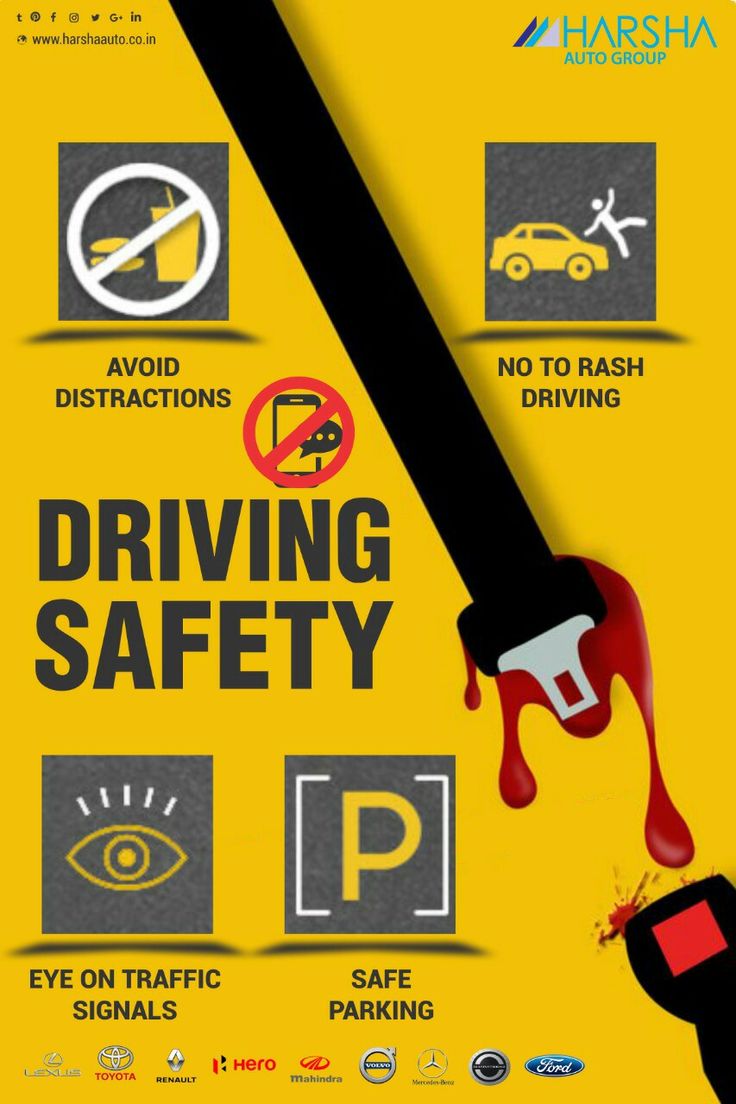 a poster with the words driving safety written on it