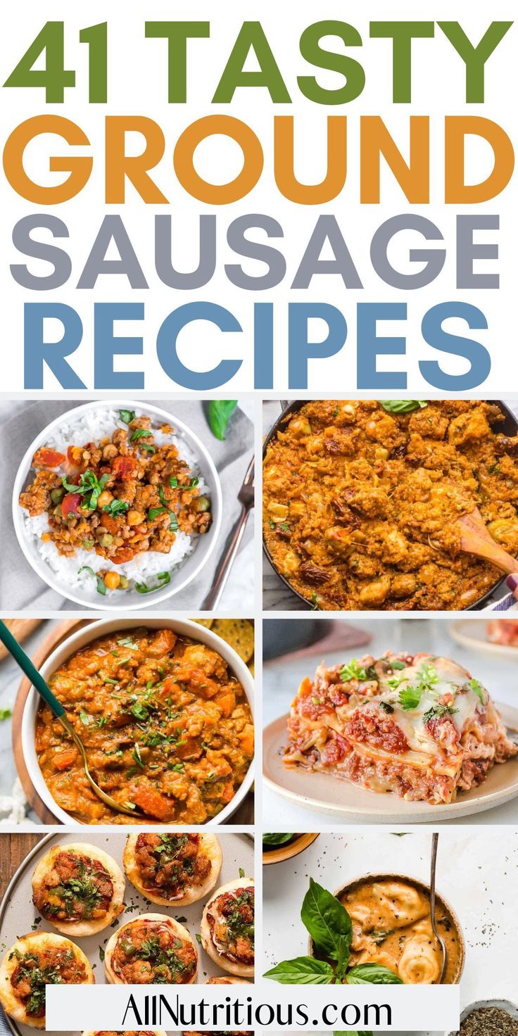 Things To Make With Ground Sausage, Recipes With Hot Sausage, Ground Sausage Dinner, Easy Ground Sausage Recipes, Ground Sausage Recipes For Dinner, Recipes Using Breakfast Sausage, Sausage Crockpot Recipes, Easy Oven Dinners, Sausage Meals