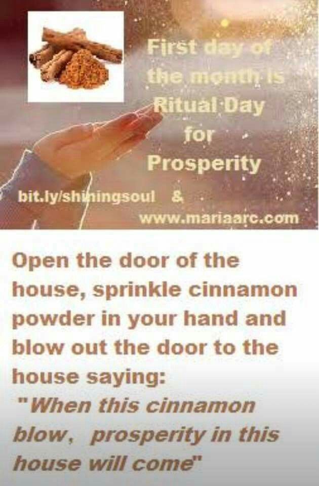 First day of month First Of The Month Rituals, Cinnamon Ritual, Money Spells Magic, Smudging Prayer, First Of The Month, Prosperity Spell, Hoodoo Spells, Money Spells That Work, Good Luck Spells