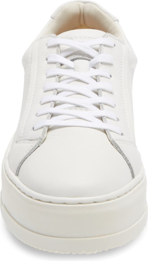 White Leather Chunky Sneakers With Contrast Sole, Leather Wedge Sneakers With Studded Outsoles For Streetwear, Trendy Leather High-top Sneakers With Contrast Sole, Modern White High-top Sneakers With Lug Sole, White Leather Low-top Chunky Sneakers, Sporty Leather High-top Sneakers With Lug Sole, Trendy Low-top Platform Sneakers With Studded Outsoles, Trendy White Leather Wedge Sneakers, Modern High-top Sneakers With Lug Sole